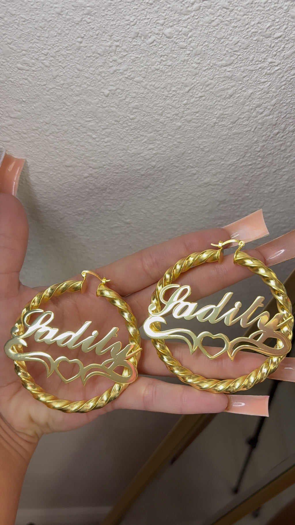 Custom Gold Twist Hoops