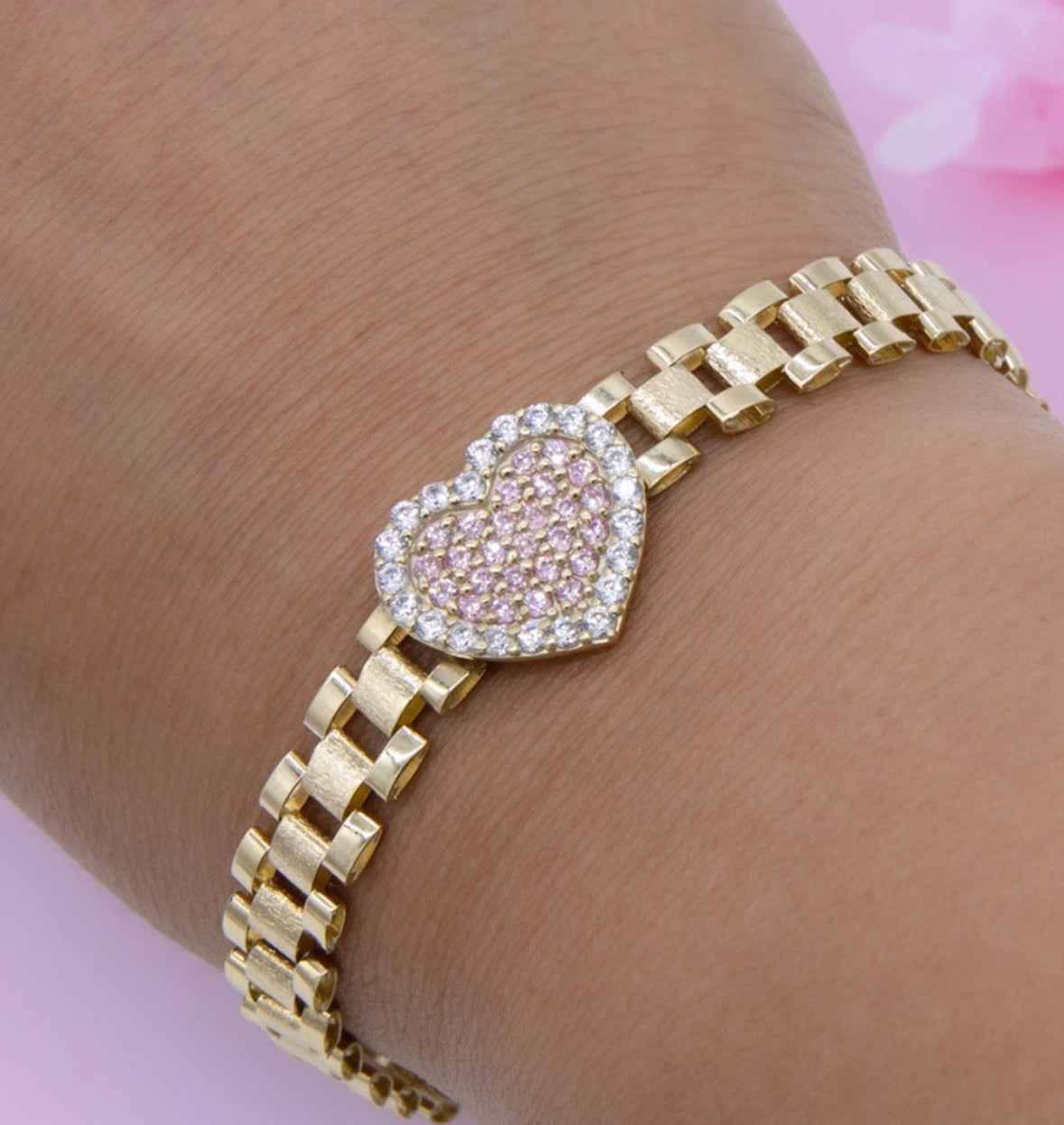 Rolex heart bracelet